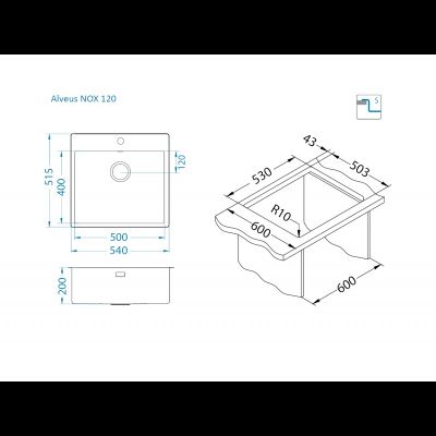 Мойка Alveus Nox 120