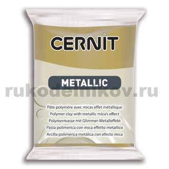 полимерная глина Cernit Metallic, цвет-antique gold 055 (античное золото), вес-56 грамм