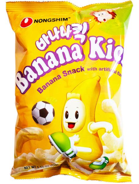 ЧИПСЫ Banana Kick Nongshim с банановым вкусом (Корея)