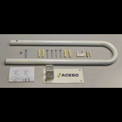 Откидной настенный поручень для унитаза окрашенный, белый