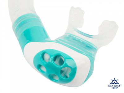 Маска для дайвинга с трубкой Sargan "БАТТЕРФЛЯЙ-М" бирюз. силикон