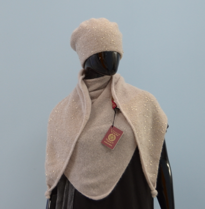 Итальянский головной убор кремового цвета для женщин и шарф платок фото