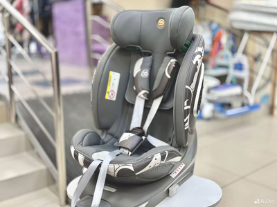 Автокресло Luxmom S360 (Isofix, 0-36 кг, 0-12 лет, с подогревом) Серый
