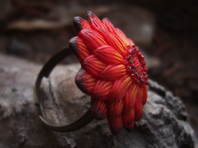 Кольцо "Цветок осеннего Солнца"