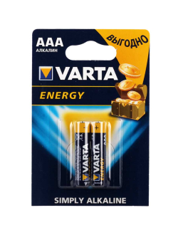 Батарейка AAA щелочная Varta LR3-2BL Energy (4103) в блистере 2шт.