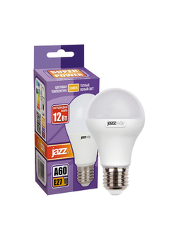 Лампа светодиодная PLED- SP A60 12w E27 3000K 230/50 Jazzway груша