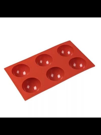 Силиконовая форма полусфера d-6,6 см, 6 ячеек купить в Калининграде