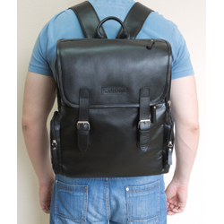 Кожаный рюкзак Santerno black (арт. 3007-05)