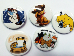 Набор значков с Котиками