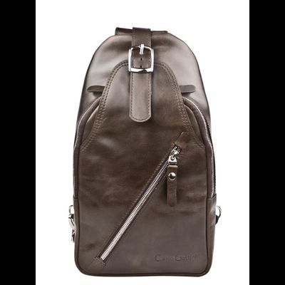 Кожаный кросс-боди рюкзак Crespino brown (арт. 
3106-52)