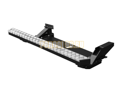 Силовые пороги на УАЗ Патриот 2014- с лифтом кузова. 2мм защита баков, крепление к раме, накладка из алюминия, возможность подъёма автомобиля домкратом. (05.320.01)