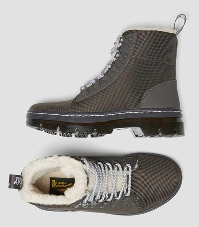 ЗИМНИЕ БОТИНКИ DR. MARTENS 1460 COMBS FAUX FUR EXTRA зеленые женские