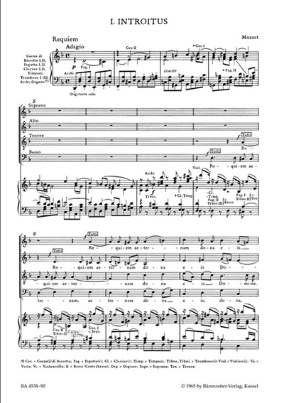 Mozart. Requiem KV626 f?r Soli, gem Chor und Orchester Klavierauszug (Neuausgabe 2017)