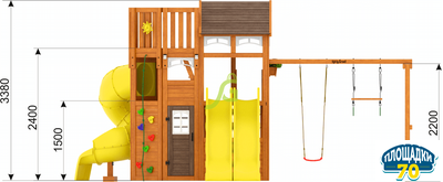 Детская площадка IgraGrad Клубный домик 4 Luxe с двумя горками