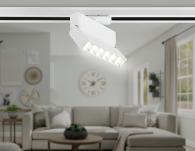 Трековый однофазный светодиодный светильник GL 6812 WH белый LED 6W 4200K 24° 115*22*87