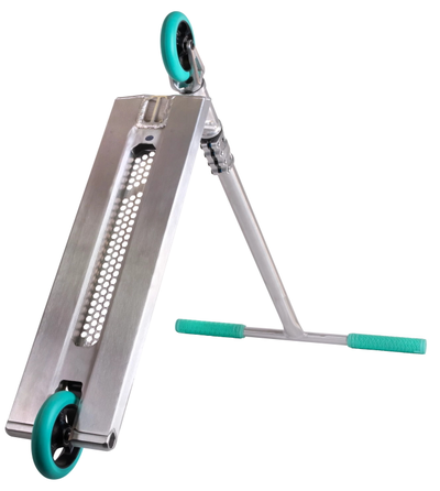 Трюковой самокат Tech Team Zefir Street серый / бирюзовый