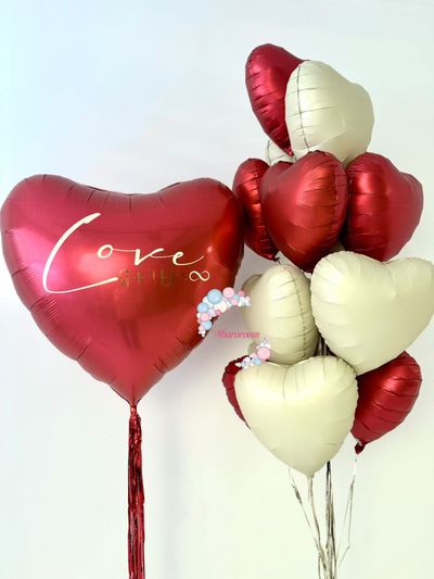 СЕРДЦЕ (91 см) + Фонтан из 10 сердец