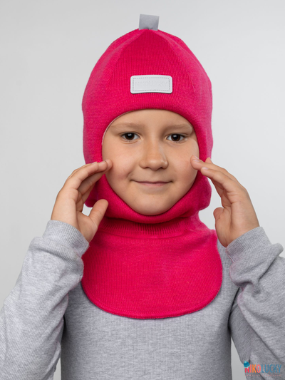 Шапка-шлем "NK"   20101-01, цвет ярко-розовый р. 54-56