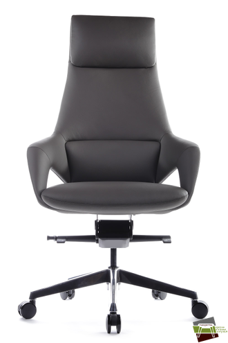 Кресло Aura FK005-A Антрацит (MB917) натуральная кожа 68*68*122-128
