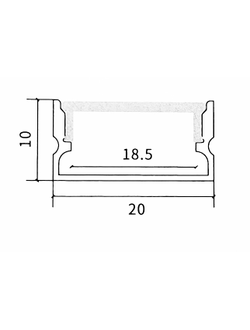 Алюминиевый профиль 4L-2010-SC ANOD+OPAL