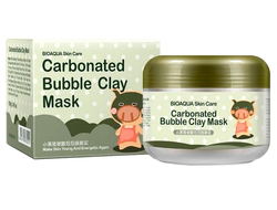 Кислородная, пузырьковая, карбонатная, очищающая Маска для лица Skin Care Carbonated Bubble Clay Mask BIOAQUA - 100г.