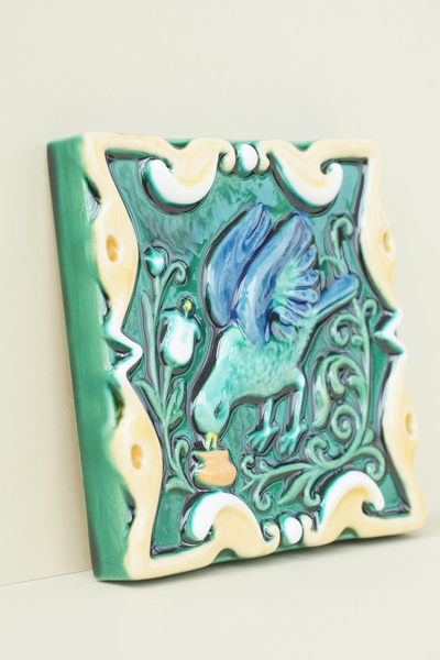 Пьющая птица цветная (керамическая плитка)