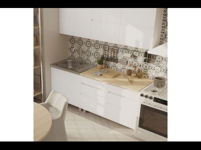 Кухонный гарнитур Симпл 2м Белый/Дуб сонома