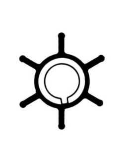 Импеллер помпы охлаждения двигателя Ancor 3630 Ø40x18мм 6 лопастей из черного неопрена