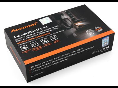 Билед модули Aozoom Mini-Led H4 мини линзы, 6000K, 12V, 35W/45W (комплект, 2шт)