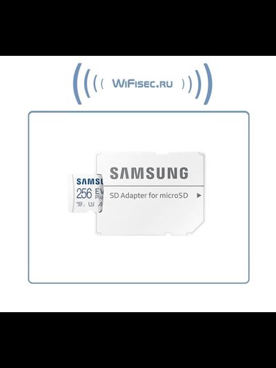 Карта памяти microSDXC UHS-I U3 Samsung EVO PLUS 256 ГБ, 130 МБ/с, Class 10, MB-MC256KA/RU, 1 шт., переходник SD