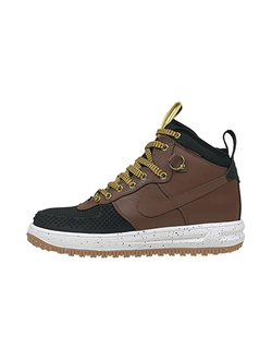 Nike Lunar Force 1 Duckboot Black Deep Wood с мехом