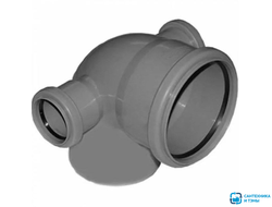 Отвод для внутренней канализации с выходами левый/правый 110х50х50/90° МультиМир в Тамбове