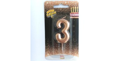 Свеча -цифра  Розовое золото