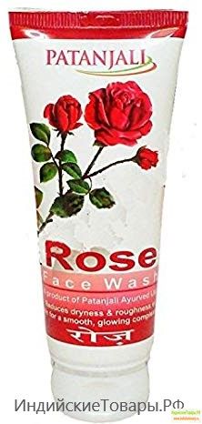 Гель для умывания &quot;Роза&quot; от Патанджали Аюрведа | Divya Patanjali Rose Facewash, 60г