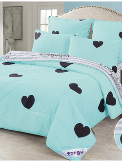 Постельное белье с одеялом TANGO De Verano микросатин семейное 150x200x2 230x250x1 50x70x2 Y500-06