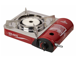Портативная газовая плита "SOLARIS PLUS" Premium керамика, в кейсе (газ 220г.и бытовые баллоны 5-50л) TS-701. Корея