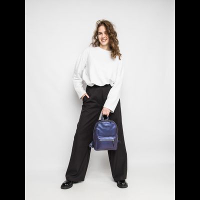 Женский кожаный рюкзак Anzolla Premium blue chameleon 
(арт. 3040-58)