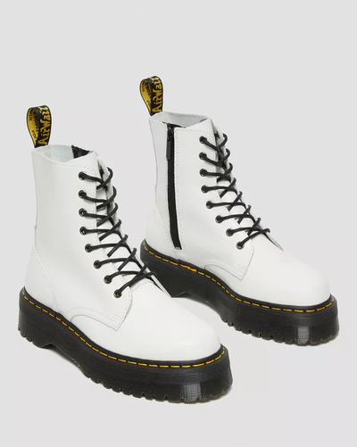 Ботинки Dr Martens Jadon Leather Platforms White