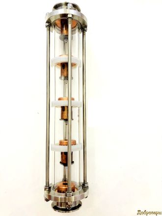 колпачковая колонна 4 уровня (4 тарелки) под кламп 1.5 дюйма (38 см)