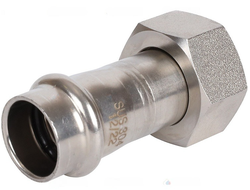 Переходник ROMMER с накидной гайкой ВПр-ВР, 18х3/4 из нержавеющей стали прессовой