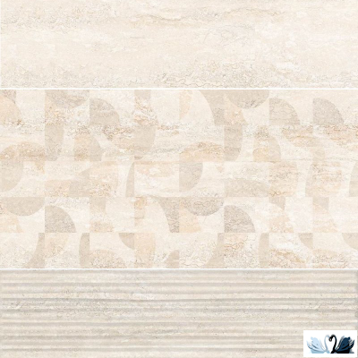 Плитка Belani Травертин Декор кремовый 30 х 60 см Береза керамика