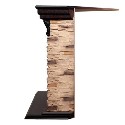 Угловой электрокамин Dublin Rock AO с очагом Eugene