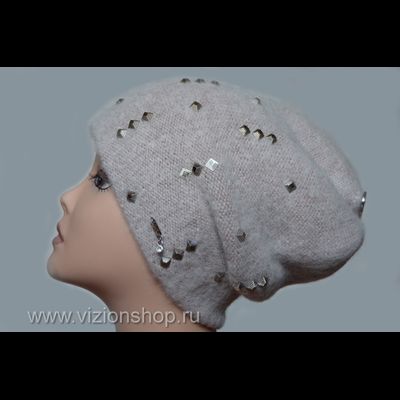 Вязаная шапка для женщин осень - зима 2018 - 2019  Vizio Италия 6112 CL розовая