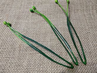 Искусственная добавка травка с зелеными шариками, высота 15 см, цена за 1 шт