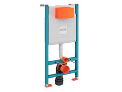 Комплект: унитаз с сиденьем дюропласт VitrA Normus, с микролифтом, инсталляцией и панель управления, цвет глянцевый хром, 9773B003-7206