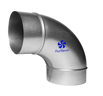 Отвод штампованный 90 градусов 125 мм (R)