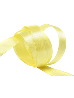 Лента атласная (4617, желтая), 1,2см*27,4м