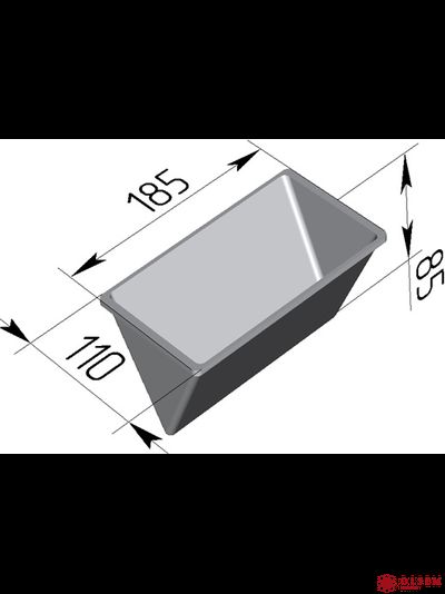 Форма хлебная тостерная Треугольная 3Л(185 х 110 х 85 мм) с ручками
