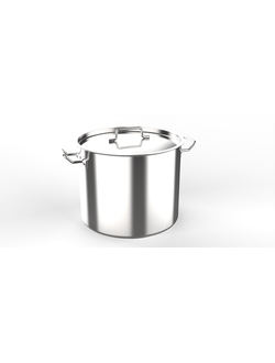 Котел 40 л. нерж. d=40 см. h=33 см. тройное дно с крышк. (индукция) MGsteel /1/