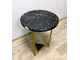 Журнальный столик из мрамор Black and Gold (400х400х500 мм, цвет подстолья золото) - арт 39-180